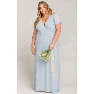 NEW Show Me Your Mumu Noelle Wrap Maxi Dress Blue